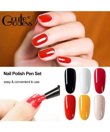 Gel Nail Polish Pen Set - 6pcs, One Step 3 in 1 Soak Off UV LED Lamp Gel Nail Kit - Buy Online on GoSupps.com