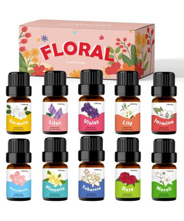 Floral Essential Oils, Holamay Premium Fragrance Oil for Candle Making, 5mlx10, Soap Making Scents - Rose, Jasmine, Neroli, Gardenia, Lilac and More, Aromatherapy Oils for Diffusers for Home - Buy Online on GoSupps.com