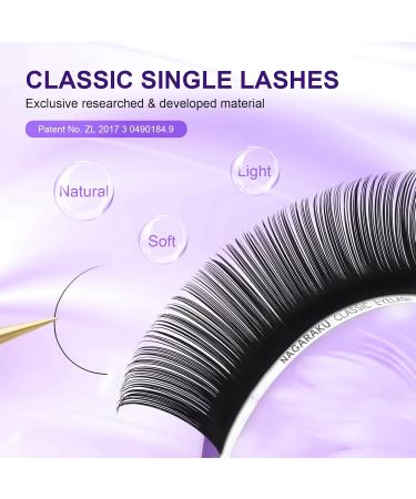 Nagaraku 54 Rows Single Eyelashes - 0.05 C Volume Extensions 7-15mm Mix Soft Matt Black Classic Fake Lashes for Natural Look - High Capacity Large Tray - Buy Online on GoSupps.com
