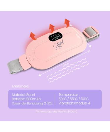 Softypad Heat Belt for Menstrual Pain Relief - Discreet & Portable Heat Pillow with 3 Temperature Levels - Ideal for Belly & Lumbar Support - Buy Online on GoSupps.com