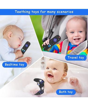 Zoyomax Silicone Baby Teether Toys  TV Remote Control Shape Silicone Toddler Teething Toys for Babies 6-18 Months  Educational Sensory Toy Chew Toys (Black) - Buy Online on GoSupps.com