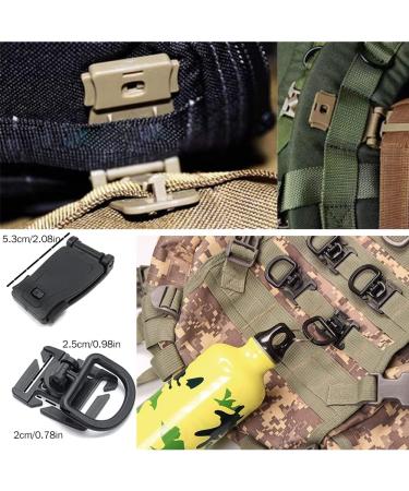 INLAZYTIM 48 Piece Tactical Equipment Clip Set - Molle Webbing Attachments for Black Backpack | International Shipping Available - Buy Online on GoSupps.com
