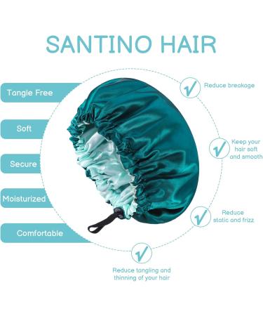 Buy Tao Pipe 2-Piece Satin Bonnet & Sleeping Cap for Curly Hair - Adjustable Silk Hood for Women & Girls - Buy Online on GoSupps.com