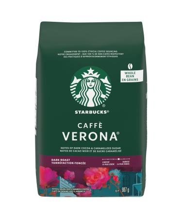 Starbucks Caffe Verona Whole Bean Dark Roast Coffee 907 gram Verona Dark Roast 907 g (Pack of 1)