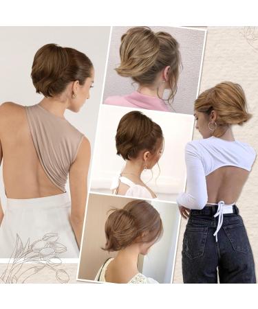 BARSDAR HAARDIAD Short Synthetic Hair Extensions - Light Golden Brown Ponytail Scrunchy | 20cm Hair Jewelry for Women - Buy Online on GoSupps.com