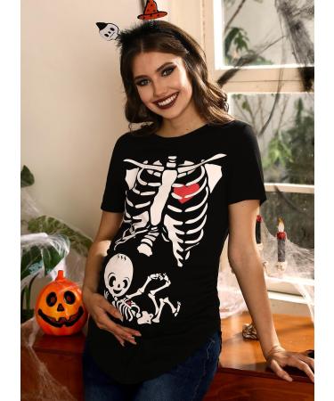 G and PL Halloween Pregnancy Women's Maternity Funny Graphic Shirt - Skeleton XL - Buy Online on GoSupps.com