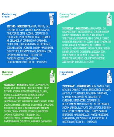 CeraVe Travel Size Skin Care Set: Moisturizing Cream, Lotion, Foaming Face Wash, Hydrating Face Wash - Buy Online on GoSupps.com