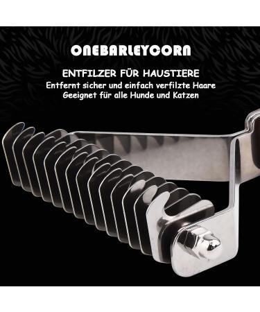 Onebarleycorn Coat King Dog & Cat Brush - Underwool Trimmer for Effortless Grooming | 14 Blades (L: 184mm x 88mm) | International Shipping - Buy Online on GoSupps.com