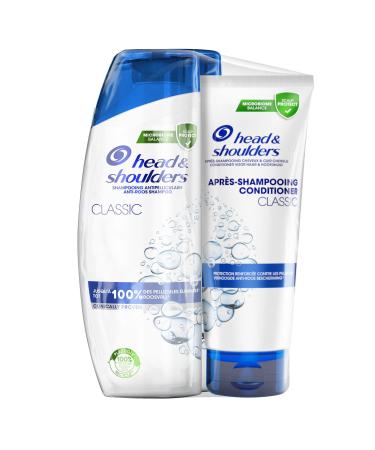 Head & Shoulders 2x Anti-Dandruff Shampoo + 1x Classic Conditioner, Up to 100% Dandruff Removal, Clinically Proven, Dermatologically Tested