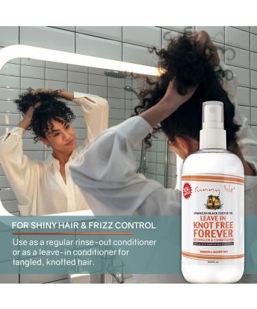 Sunny Isle Jamaican Black Castor Oil Knot Free Leave-In Detangler & Conditioner Bundle - 8oz & 2oz | Moisturizes, Stimulates Hair Growth, Softens, Eliminates Frizz - Buy Online on GoSupps.com