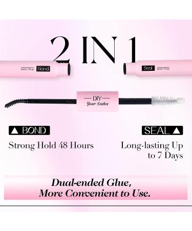 ALICE Lash Bond & Seal Cluster Lash Glue for DIY Extensions - Super Strong Hold, Latex-Free, Waterproof, 5ml (2 pack) - Buy Online on GoSupps.com