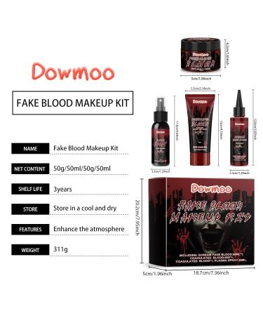 Realistic Fake Blood Makeup Kit - Safe Ingredients for Halloween & Special Effects | Fast International Shipping - Buy Online on GoSupps.com