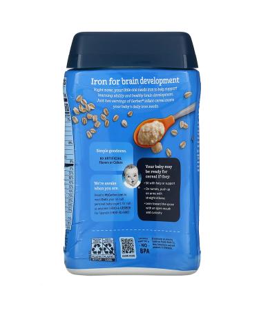 Gerber Baby Cereal Oatmeal 8oz - Single Pack - Buy Online on GoSupps.com