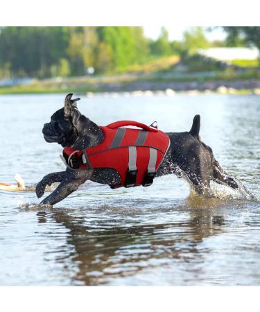 Dog Life Jacket - Adjustable Pet Float Coat for Swimming Surfing & Boating (XS Red) - Ultimate Safety for Your Pet - Buy Online on GoSupps.com