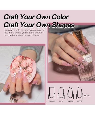 Mobray Poly Nail Gel Jelly Pink Rose 60 ML - Natural Color Acrylic Enhancement Builder for Nail Art - Beginner & Professional Poly Gel Extension - Buy Online on GoSupps.com