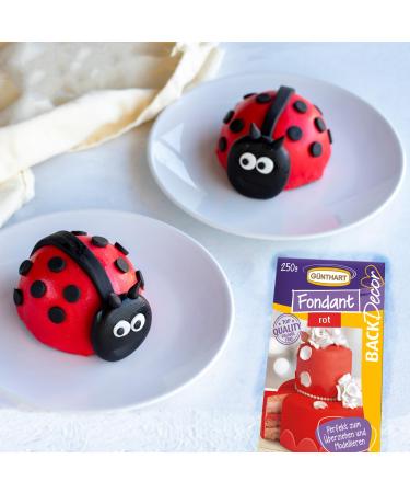 G nthart Vegan Red Fondant 250g | Palm Oil-Free Tear-Resistant Cake Covering & Modeling | International Shipping - Buy Online on GoSupps.com