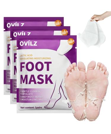 3 Paires Masque Soin Pied Masques Peeling hydratant Exfoliant masque Nourrissant pour Hommes et Femmes Soin des pieds pour Pieds Rugueux Secs les Peaux Mortes et S ches