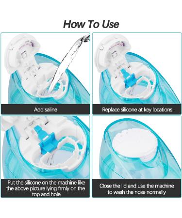 Navage Compatible Silicone Salt Pod Refills - 10 Pack Blue for Easy Nasal Care - Buy Online on GoSupps.com