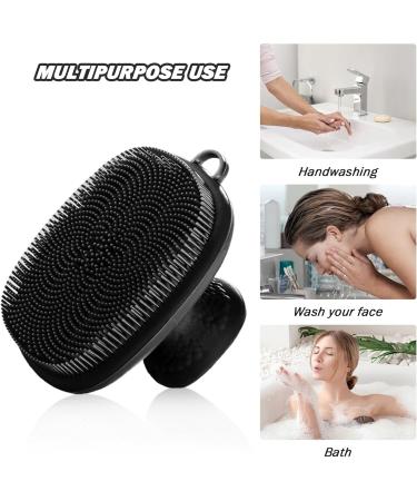 Soft Silicone Face Scrubber 2.6x2.6" Manual Face Scrubber Exfoliator Waterproof Facial Cleansing Brush Non Slip Face Brush with Handle Manual Facial Cleansing Brushes - Buy Online on GoSupps.com