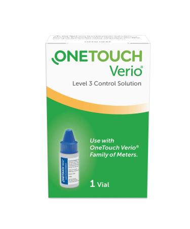 OneTouch Verio Level 3 (Mid) Control Solution for Blood Glucose Meters, Test Strips - 0.128 Fl Oz