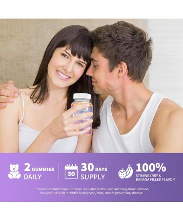 Cortisol Supplements for Women & Men - Cortisol Gummies with Magnesium Glycinate, Ashwagandha, L-Theanine, Vitamin B Complex for Relaxation, Sleep, Calm Mood & Focus - Vegan, Sugar Free Filled Gummies - Buy Online on GoSupps.com