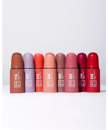 3INA Makeup No Rules Stick 318 Coral Blush Stick Matte with Hyaluronic Acid - Vegan & Cruelty-Free - Buy Online on GoSupps.com