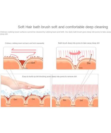 ChenTaid Long Handle Shower Body Brush - Pink Exfoliating Scrub with Soft Bristles - Buy Online on GoSupps.com