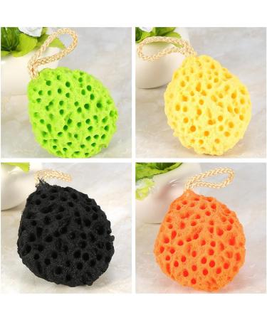 Body Shower Sea Sponge - Soft Exfoliator Spa Scrubber Ball (Orange) for Ultimate Bath Cleaning | International Shipping Available - Buy Online on GoSupps.com