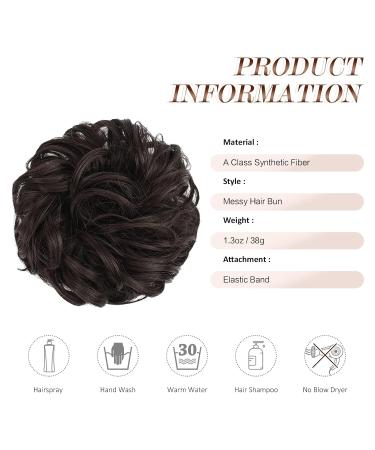 Fine Hair Part with Rubber Band | Medium Brown Hair Extension Ponytail for Women & Girls - 38g Dutt Hair Tie - Buy Online on GoSupps.com