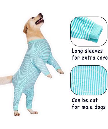 Axcimond Dog Body with Legs for Medium & Large Dogs - Post-Op Castration Suit with Zipper | Full Body Leakage Protection | 2XL Turquoise - Buy Online on GoSupps.com