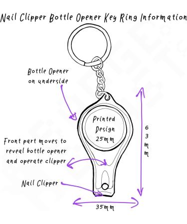 BadgeBeast.co.uk Laser Radiation - Key Ring Bottle Opener and Nail Clipper - Buy Online on GoSupps.com