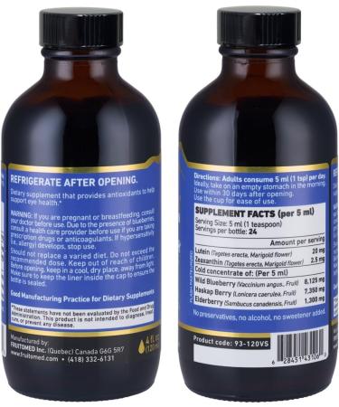Immunia Vision. Lutein Wild Blueberry and Elderberry Concentrate. Eye Health Antioxidant Supplement. Concentrated Formula. Delicious Taste. 5 ml/Day. (3-Pack) 1 Count (Pack of 3) - Buy Online on GoSupps.com