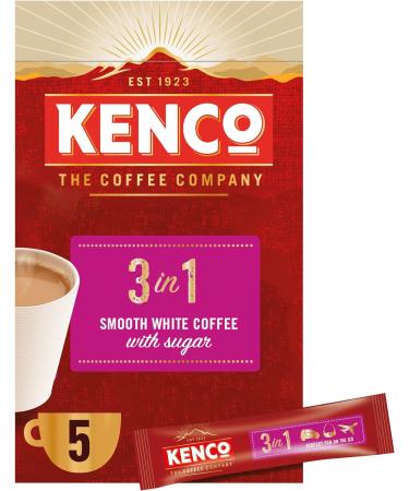 Kenco 3 in 1 Smooth White Instant Coffee with Sugar Sachets 5x20g (Pack of 14 Total 35 Sachets 700g) - Buy Online on GoSupps.com