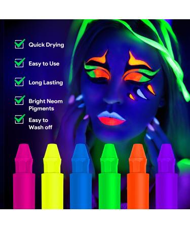 Buy Nebulaglam 6 Colors UV Body Painting Makeup Set | Neon Face Paint for Kids | Perfect for Carnival Halloween & Christmas - Buy Online on GoSupps.com