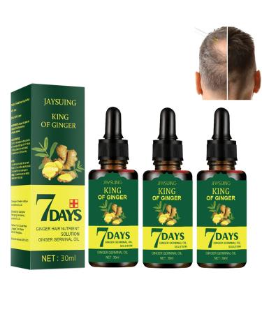 Orgrul 7 Days Hair Growth Serum Ginger Germ Oil for Men and Women 3 Pack 3 Pack