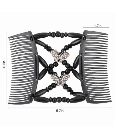 Premium 2-Piece Butterfly Hair Clips for Women | Elastic Pearl Hairpin for All Hair Types - Perfect for Thick & Fine Hair - Buy Online on GoSupps.com