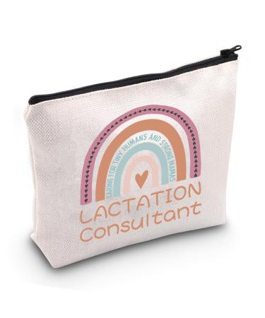Lactation Consultant Gift Lactation Caring For Tiny Humans and Strong Mamas Consultant Rainbow Cosmetic Bag LACTATION Consultant Bag