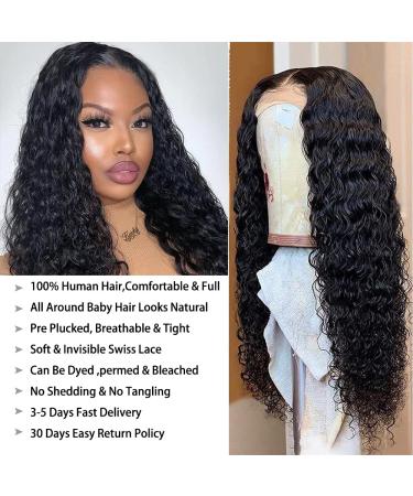 18 Inch Deep Curly Lace Front Wig | 100% Virgin Human Hair | Pre Plucked with Baby Hair | Glueless Closure Wig for Black Women | Natural Color | 180 Density - Buy Online on GoSupps.com