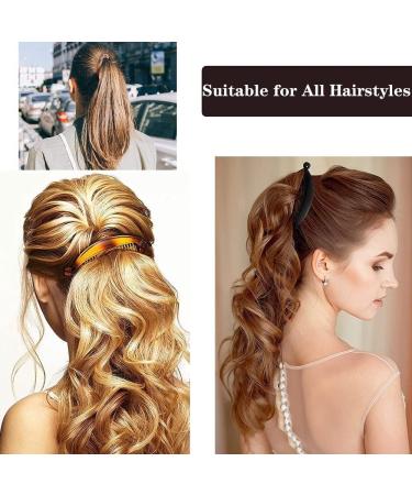 4-Piece Banana Hair Clips for Women - Retro Fishtail Hair Comb Grips (2 Styles) - Buy Online on GoSupps.com