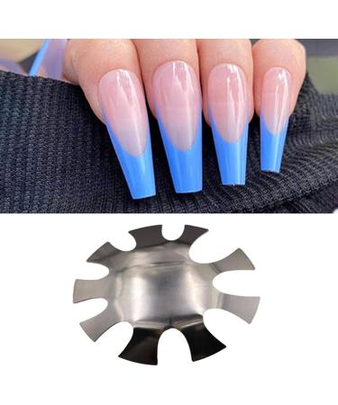 9-in-1 Stainless Steel French Nails Template & Acrylic Nail Edge Trimmer | Perfect Manicure Tools for Precision Cutting - Buy Online on GoSupps.com