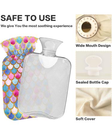 Mermaid Scale Gold Hot Water Bottle - 2L Heating Bag for Pain Relief & Cramps | International Shipping Available - Buy Online on GoSupps.com