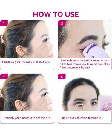 Heated Eyelash Curlers - 2 Heating Modes with Comb for Natural Curling | Bright Purple Shop Internationally - Buy Online on GoSupps.com