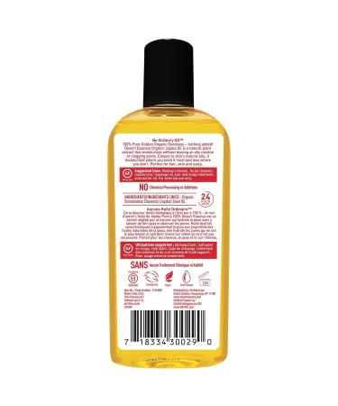 Desert Essence Jojoba Oil 4 Fl Oz - Moisturizer for Face, Skin & Hair | Cleanses Pores, Prevents Scalp Flakiness, Fights Infections | USDA Certified & Sensitive Skin Friendly - Buy Online on GoSupps.com