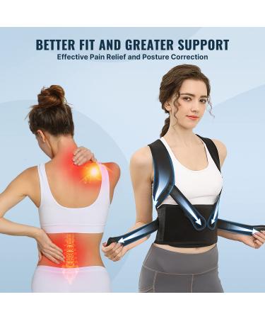 Fit Geno Back Brace for Women and Men - Adjustable & Breathable Posture Corrector for Instant Pain Relief - Large/X-Large - Buy Online on GoSupps.com