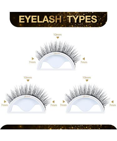 Loopeer 6 Pairs Reusable Self Adhesive Natural Look False Eyelashes - No Glue Needed, Lashes Extension for Women Girls - Buy Online on GoSupps.com