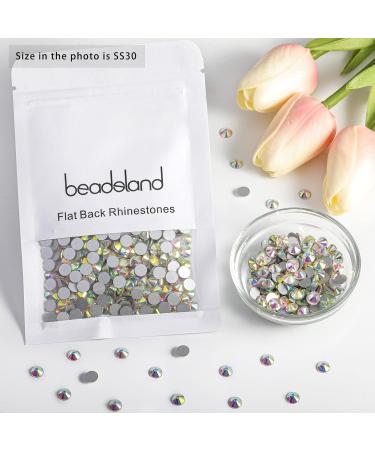 Beadsland 288 PCS Flat Back Rhinestones - SS30 Crystal White Nail Crystals for Nails | High-Quality Nail Art Supplies - Buy Online on GoSupps.com