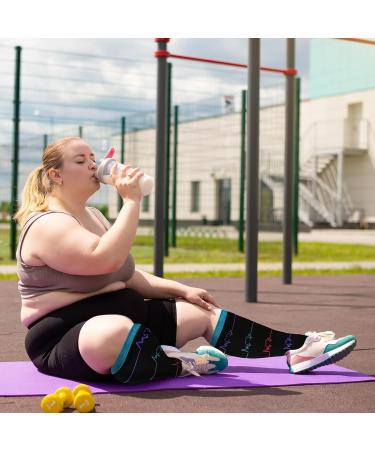 Buy Zfsock Compression Stockings for Thick Calves - Medical Support Socks 20-30mmHg for Men & Women | Travel & Sports Use | Oversize 6XL - Buy Online on GoSupps.com