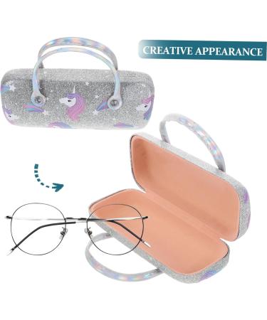 Buy PartyKindom 2pcs Portable Glasses Case - Chic Flocking Travel Protective Cover | Silver 16.00X7.00X4.00CM | International Shipping Available - Buy Online on GoSupps.com
