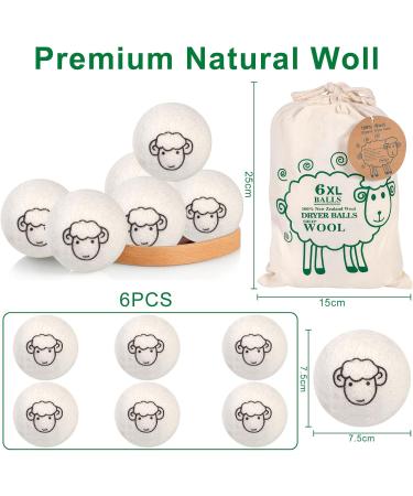 Extra Large Red Wool Dryer Balls - 6 Pack | Natural Fabric Softener for Tumble Dryers & Down Jackets - Buy Online on GoSupps.com