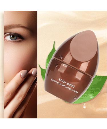 Liquid Bronzer Contour Cream Even Skin Tone Metallic Smooth Texture Portable Design with Organic Material Safe to Use - Buy Online on GoSupps.com